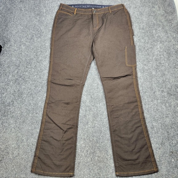 Dovetail Workwear Pants Womens 20 DX Bootcut Utility Durable Pockets 34 Inseam - Picture 1 of 16